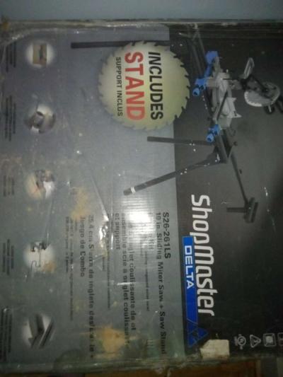 ShopMaster 10in sliding miter saw and stand