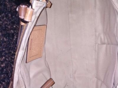 COACH GOLD AND TAN HANDBAG - Thumbnail 2
