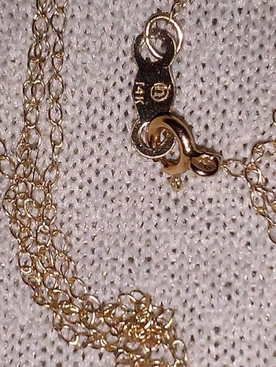 14kt yellow gold link chain necklace 18 inch long - Thumbnail 4