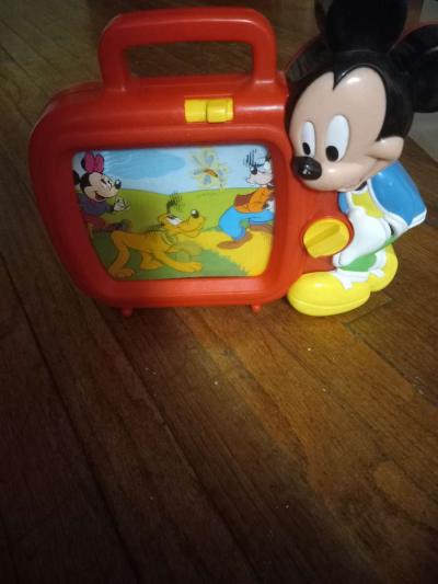 Vintage Arco Mickey Mouse wind  scroll music box - Thumbnail 2