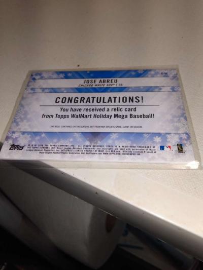 2018 holiday relic Jose abreu - Thumbnail 2