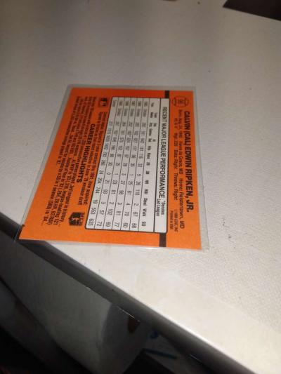 donruss 1990 Cal ripken Jr error card - Thumbnail 2