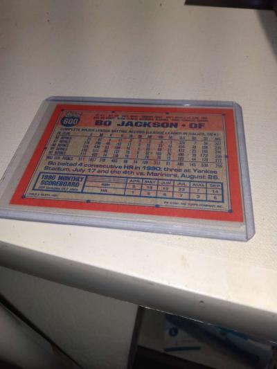 Topps 40th anniversary Bo Jackson card 600 - Thumbnail 2