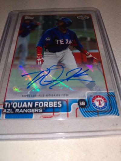 2015 Topps pro debut Tiquan Forbes autograph - Thumbnail 1