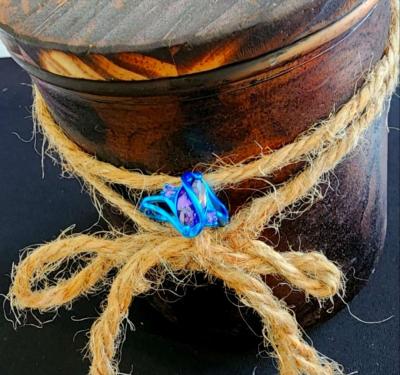 Blue Ring w Purple Stone