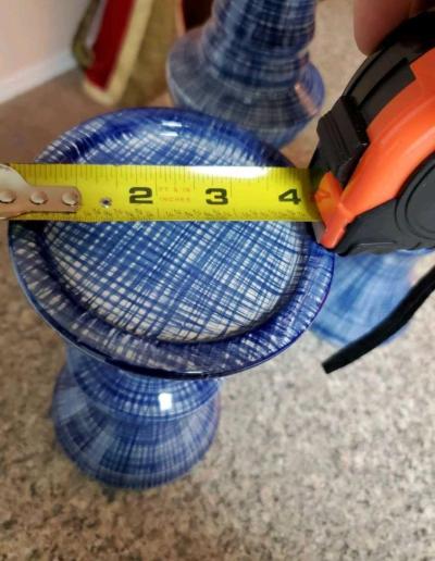 Set of 3 GRANDINROAD CERAMIC CANDLE STICKS - Thumbnail 3