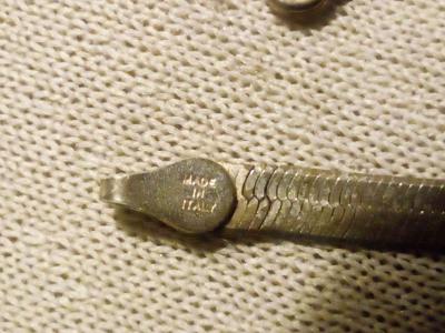 sterling silver vintage 925 Italy made and stamped necklace - Thumbnail 4