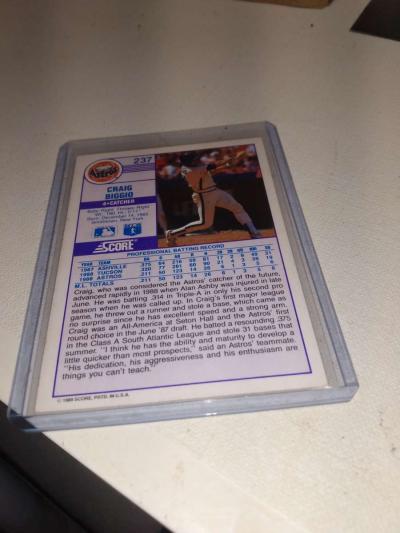 1990 score Craig biggio rookie card - Thumbnail 2