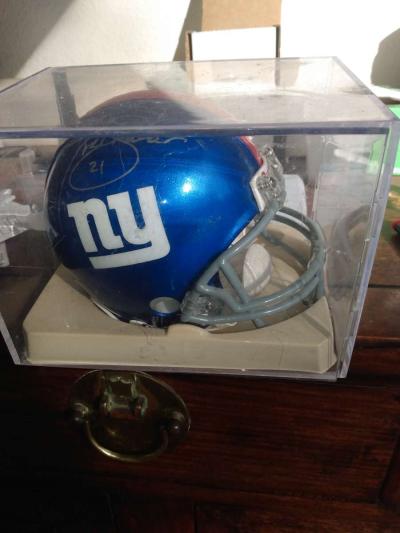 autograph tiki Barber mini helmet New York Giants - Thumbnail 1