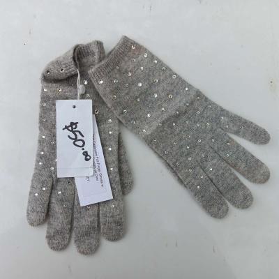 Cashmere Gray Studded Gloves - Thumbnail 4