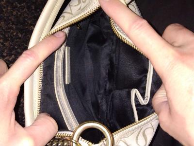 SIMPLY VERA VERA WANG WHITE CANVAS HANDBAG - Thumbnail 2