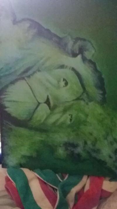 canvas painted portrait of the lion from The Wizard of Oz it - Thumbnail 2