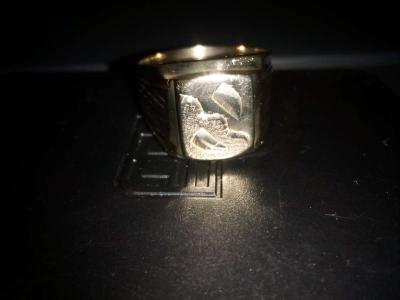 15g mens 18k stamped gold ring - Thumbnail 2