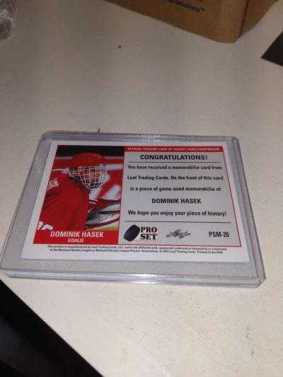 2021 pro set Dominic Hasek relic card - Thumbnail 2