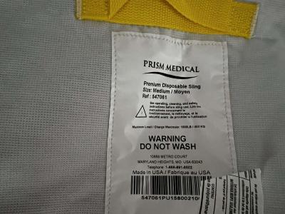4  Brand new Prism Disposable Sling  Size medium - Thumbnail 2
