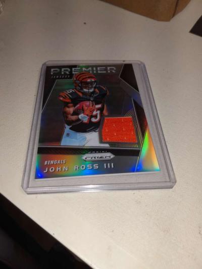 2017 John Ross III relic card premier Jersey prison football - Thumbnail 1