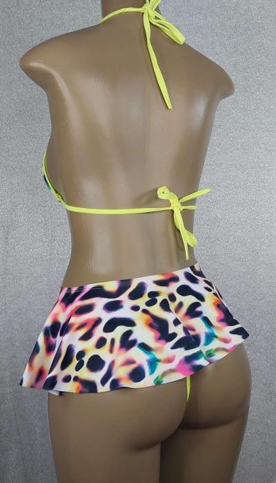 Custom Made Exotic  Bikini  with Skirt - Thumbnail 4