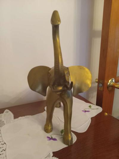 Vintage Brass Elephant - Thumbnail 2
