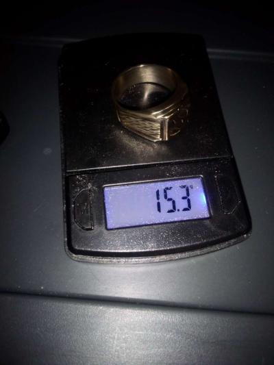 15g mens 18k stamped gold ring