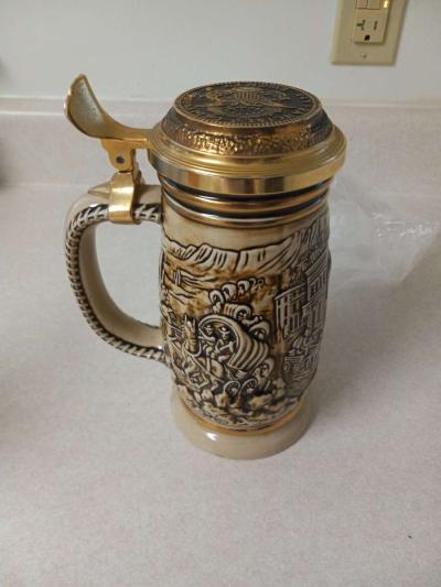 1987 Sanfrancisco gold rush beer stien