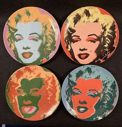 Marilyn Monroe 4 Piece Plate Set By Andy Warhol 1997 - Thumbnail 1