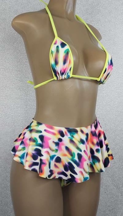 Custom Made Exotic  Bikini  with Skirt - Thumbnail 3