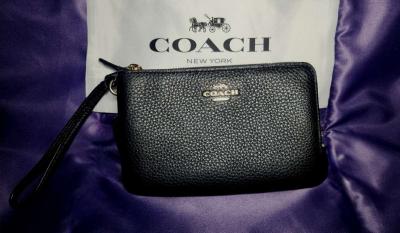 Black Double Zipper and Slots Wristlet - Thumbnail 2