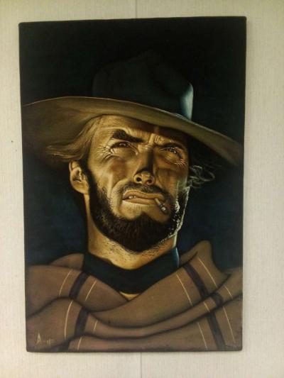 Clint Eastwood Oil Painting 24 x 36 - Anderson, South Carolina
