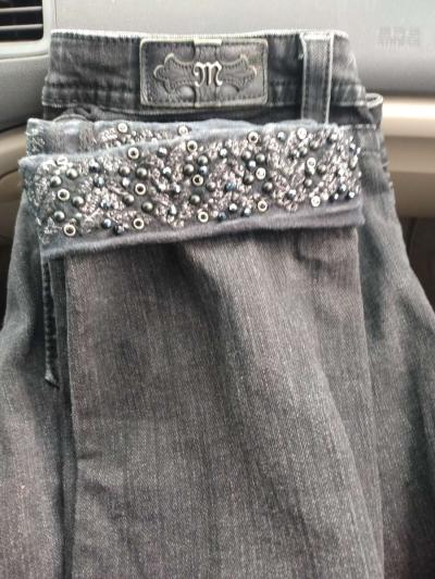 MISSME JEAN CUFFED SKINNY PANTS SIZE 32