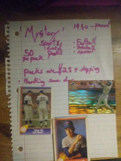 sports card lottery mystery packs 10 threw 200 - Thumbnail 2
