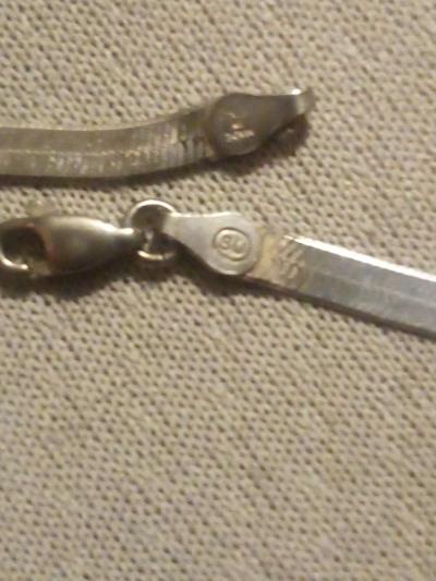 sterling silver vintage 925 Italy made and stamped necklace - Thumbnail 3