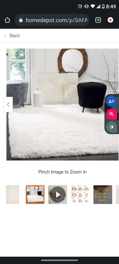 safavieh polar rug white 9x12 - Thumbnail 4