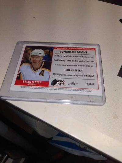 2021 Brian Leach relic card pro set - Thumbnail 2