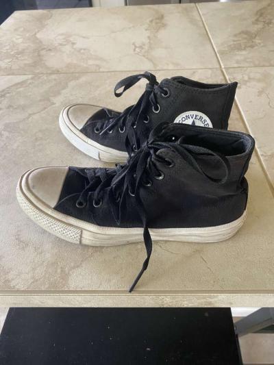 black and white all star converse - Thumbnail 2