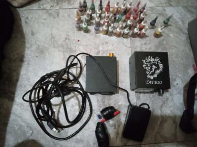 tattoo equipment machine and 40 bottles of tattoo ink - Thumbnail 3