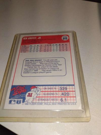 1990 Fleer Ken Griffey Jr - Thumbnail 2