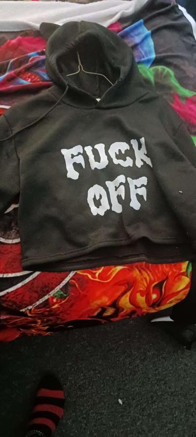 womens cropped hoodie - Thumbnail 2