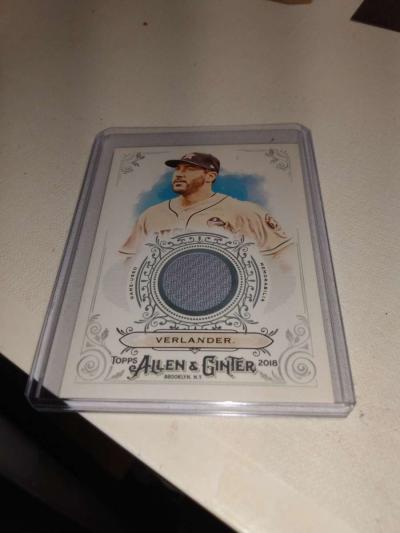 2018 Allen ginter Justin Verlander relic - Thumbnail 1