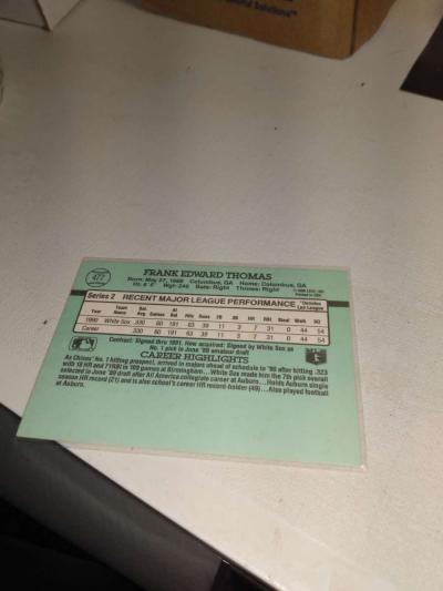 1991 donruss Frank Thomas - Thumbnail 2