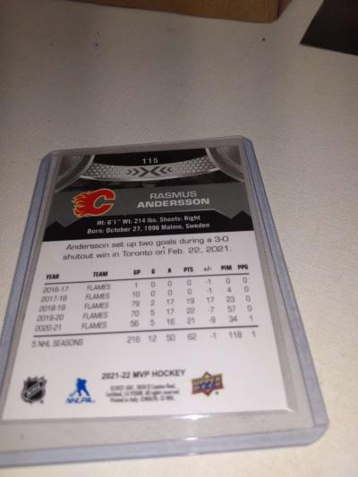 20212022 MVP upper Deck rasmus Anderson autograph - Thumbnail 2