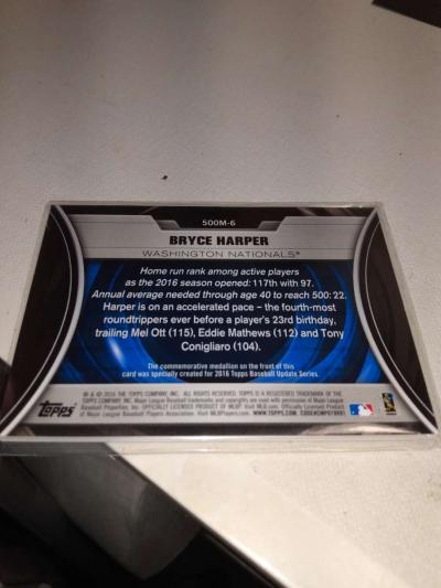 1996 Bryce Harper Topps relic card future 500 home run hitte - Thumbnail 2