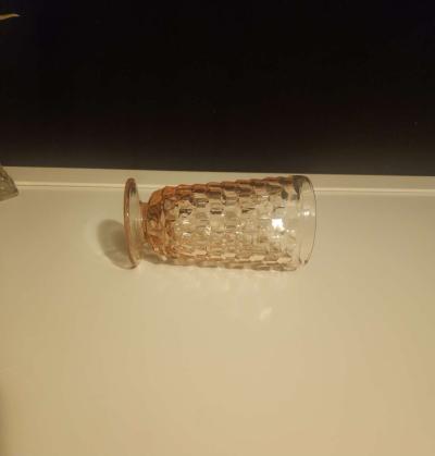 vintage Colony Whitehall cube pattern glass tumblers tall gl - Thumbnail 4