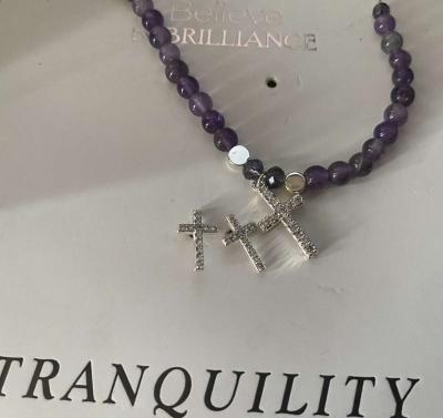 Beautiful purple necklace with earrings - Claremont, California