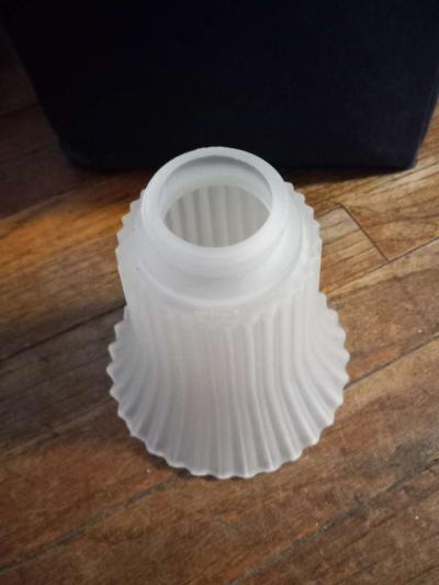 vintage frosted glass light cover - Thumbnail 2