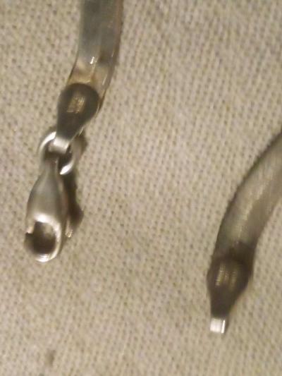 sterling silver vintage 925 Italy made and stamped necklace - Thumbnail 5