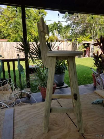 2 BANQUETAS DE MADERA - Thumbnail 3