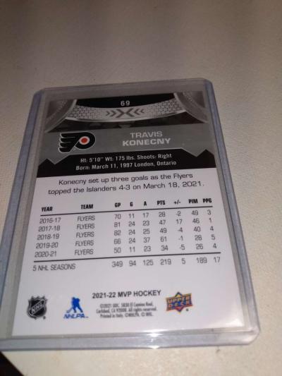 Travis konecny silver autograph card upper Deck - Thumbnail 2