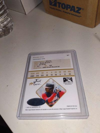 2005 card number 47 just memorable autographs of Brandon Jon - Thumbnail 2
