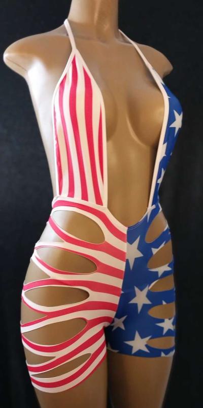 Custom Made 4th of July Bodysuit - Thumbnail 3