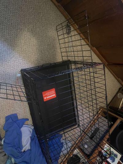 medium size doggie crate double door - Thumbnail 3